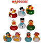 Waddlers Santa Rubber Duck Bigger 5  Brand  Rubber Ducky Christmas Stocking Stuffer  for All Ages