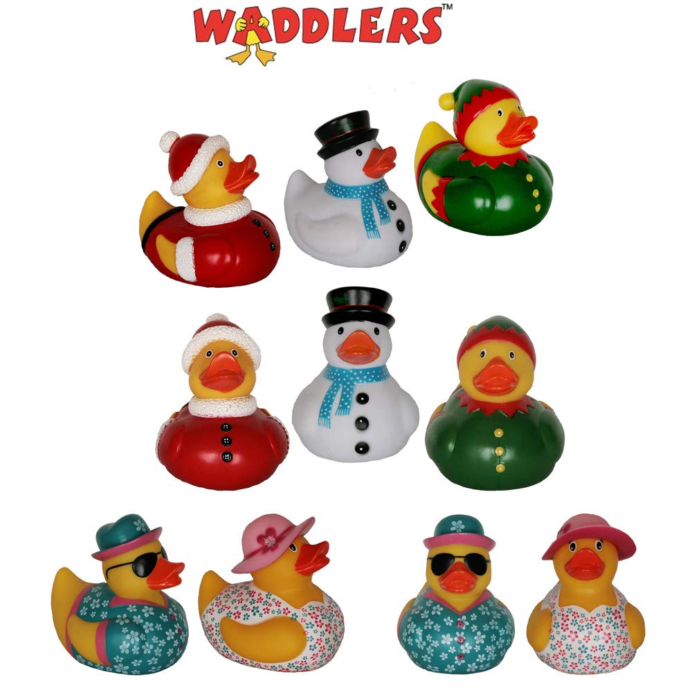 Waddlers Santa Rubber Duck Bigger 5  Brand  Rubber Ducky Christmas Stocking Stuffer  for All Ages