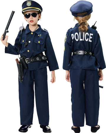Police Costume For Kids Dress Up Set Role Play Officer With Handcuffs Badge Toys