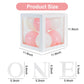 Toniful 1St Birthday Party Supplies Macaron Pink White Balloon Box With Letters One,Baby Girl Theme One Year Old Birthday Party
