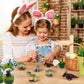 Easter Egg Prefilled with Dinosaur Pull Back Cars Toys, 4 Pcs Jumbo T-Rex Triceratops Dino for Basket Stuffers, Party Favors, Gi