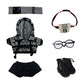 Niannyyhouse 20Cm Plush Doll Clothes Loose Hip-Hop Suit Headwear Hoodie Pants Backpack Glasses Shoes 8In Doll Accessories (Black, 20Cm)