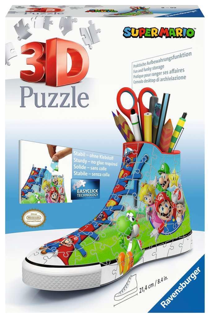 Ravensburger Super Mario Brothers 3D Jigsaw Puzzle - 108 Pieces, Plastic, Multi-coloured, 8.7 x 21.3 x 13.4 cm, Model