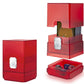 Sooez Heavy Duty Mtg Deck Card Box With Dice Storage, 100+ Deck Case Boulder, Perfect Deck Holder For Mtg Commander/Yugioh/Tcg And Sports Cards (Red)