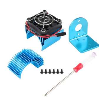 Rchobbytop Aluminum RC Heat Sink with 5V Cooling Fan 3650 3660 540 550 Size Motor Heatsink and Motor Seat Combo for for Wltoys A