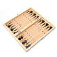 Chess Set,Folding Storage Wooden Chess Board Sets,17' Wooden Chess,3 In 1 Chess Board Game For Adults And Kids (Chess,Backgammon,Checkers)