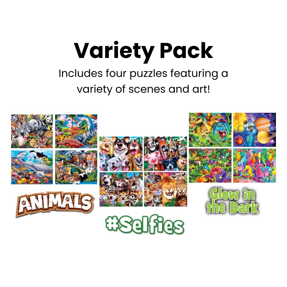 Masterpieces - Jigsaw Puzzle Set For Kids 6+ Years, 4-Pack Of 100 Pieces, Educational And Fun Game, Raggedy Ann Collection, Gift