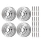 QUE-T 4pcs Stainless Steel Wheel Weights for 1/10 RC 2.2'' Beadlock Rims Wraith D90