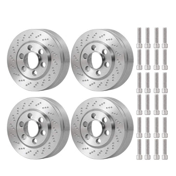 QUE-T 4pcs Stainless Steel Wheel Weights for 1/10 RC 2.2'' Beadlock Rims Wraith D90