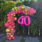 Hot Pink 40 Balloon Numbers,40 Inch 40 Birthday Balloon Foil Mylar Number 40 Balloon Large Dark Pink Number Balloons For Birthday Party Anniversary Festival Decorations