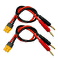 2pcs XT60H (XT60 Upgarded Female Connector Plug to 4mm Banana Plugs Battery Charge Lead Adapter Cable 12awg 30cm