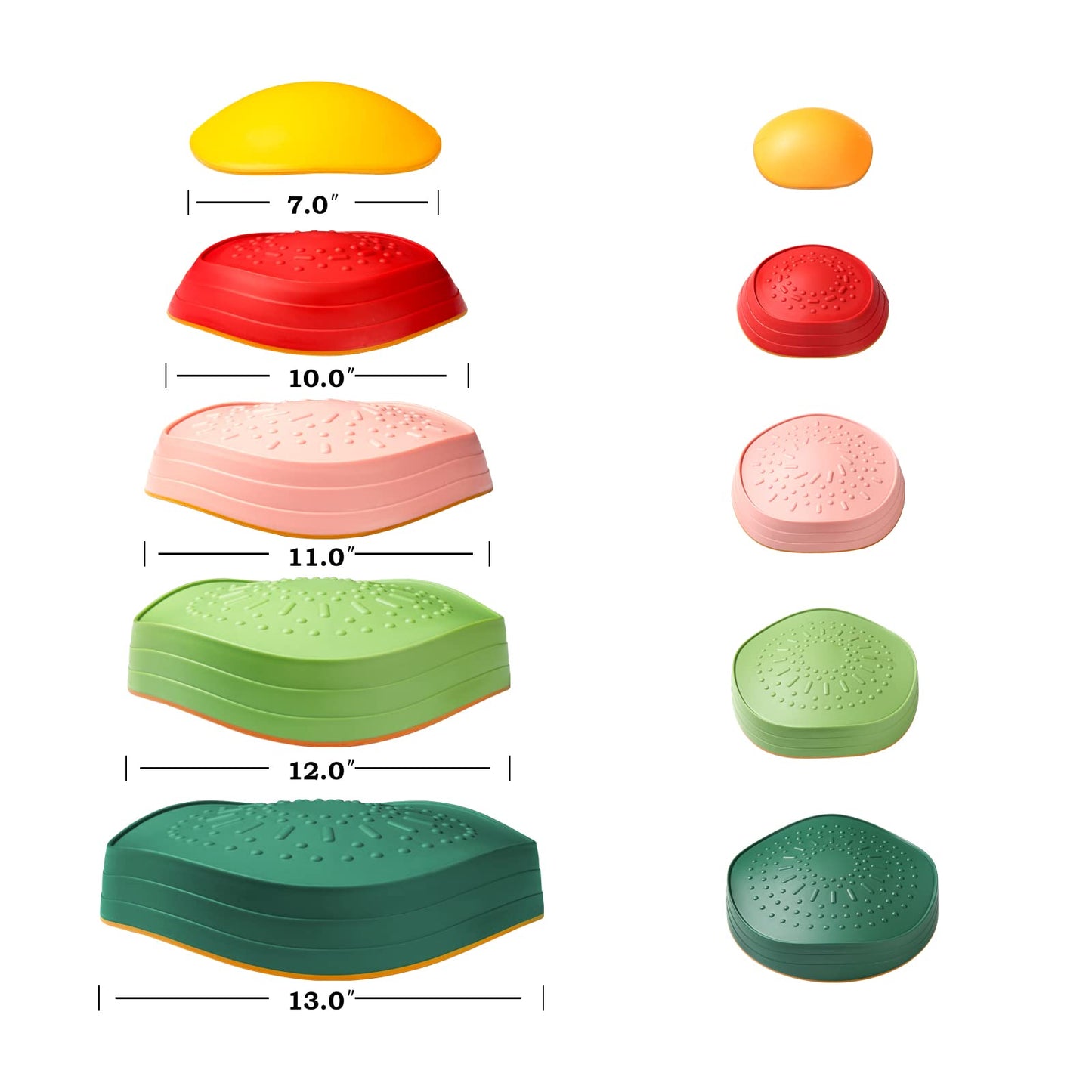 Stepping Stones For Kids,5Pcs Non-Slip Plastic Balance River Stones For Promoting Children'S Coordination Skills Sensory Toy