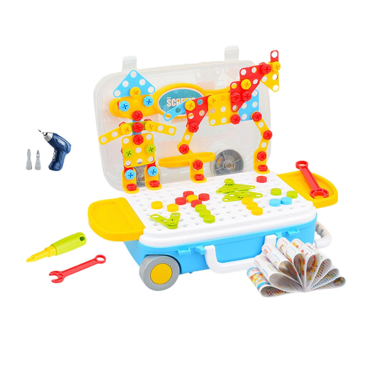 Enakshi Design And Drill Toy Diy Shapes Matching Engineering Building Kits Preschool With Electric Drill|Toys & Hobbies | Educat