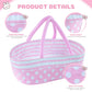 Babeside Reborn Baby Dolls Bassinet Foldable Baby Doll Crib Bed Soft Doll Carrier Doll Accessories With Handle For 17-22 Inch Baby Dolls Girls (Pink)