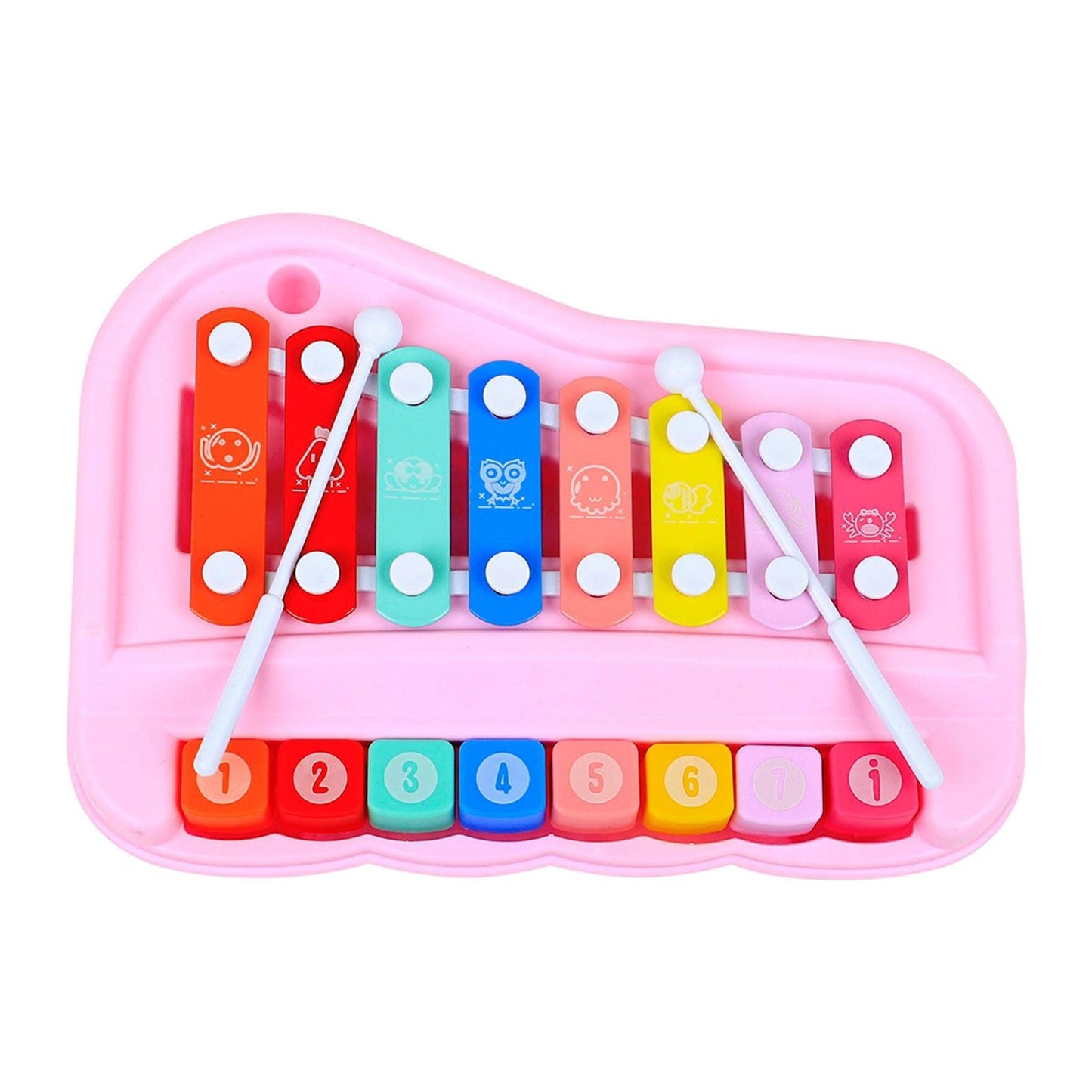 Bnf Wooden Xylophone For Kids Educational Development Musical Kid Play Toy Pink