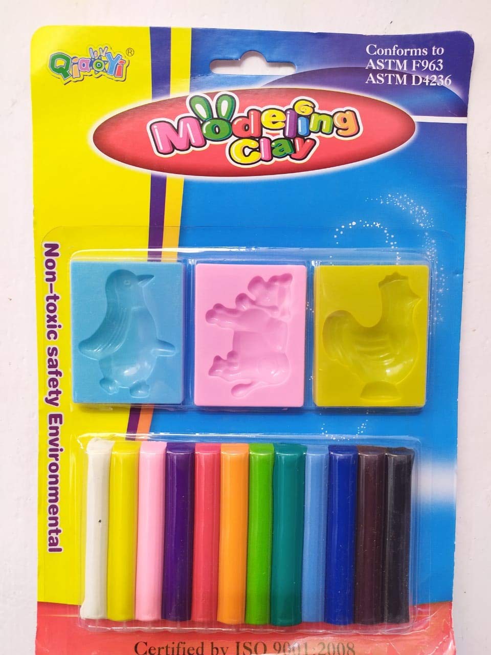 Sillyme 12 Colors Modeling Clay With Small Roller + 3 Moulds For Kids Children  NonToxic