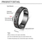 MHWTTY Anxiety Ring for Women Fidget Ring Stainless Steel Spinner Rings Fidget Toys Adults Gift for Women Men Black Size 6