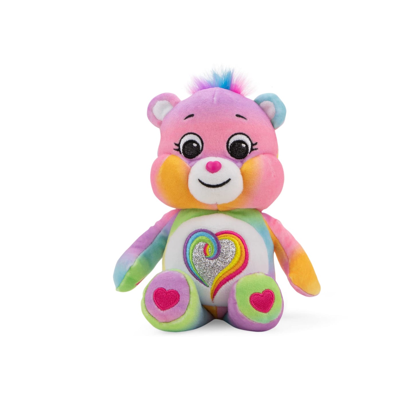 Care Bears 9' Fun Size Glitter Plush - Togetherness Bear - Tie Dye Plushie For Ages 4+ – Stuffed Animal, Soft And Cuddly – Good For Girls And Boys, Collectors, Great Valentines Day Gift For Kids