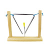 6Inch Triangle Instrument With Striker And Wood Stand Musical Steel Trianglely Educational Percussion Instrument