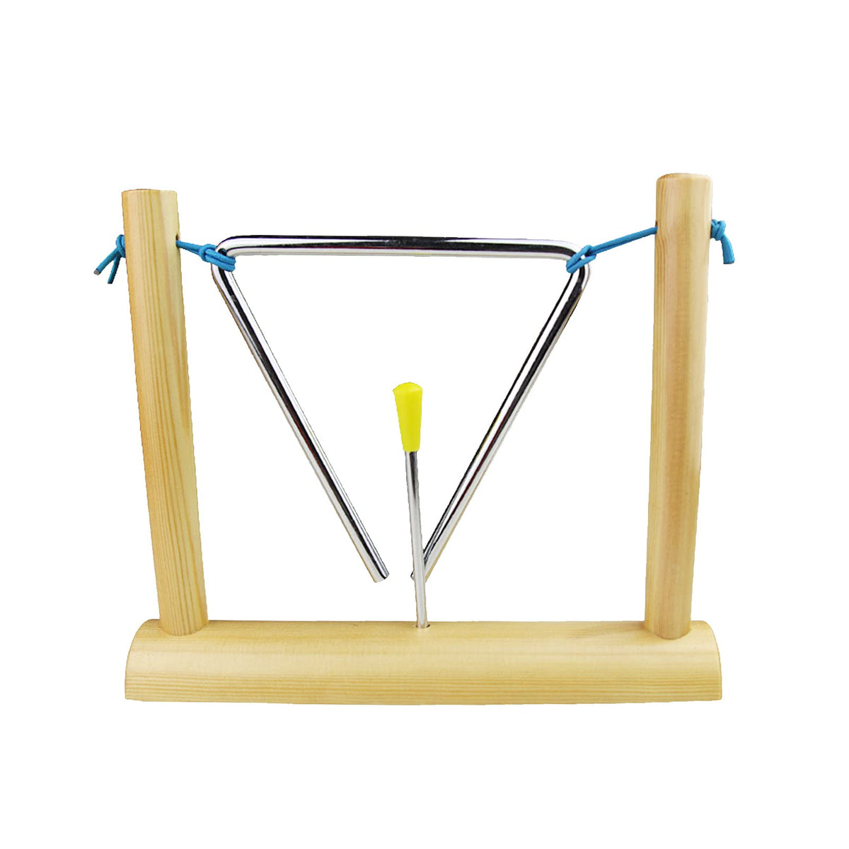 6Inch Triangle Instrument With Striker And Wood Stand Musical Steel Trianglely Educational Percussion Instrument