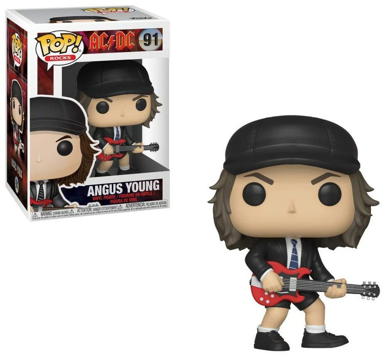 Funko Ac/Dc - Angus Young Pop! Rocks Vinyl Figure (Bundled With Compatible Pop Box Protector Case)