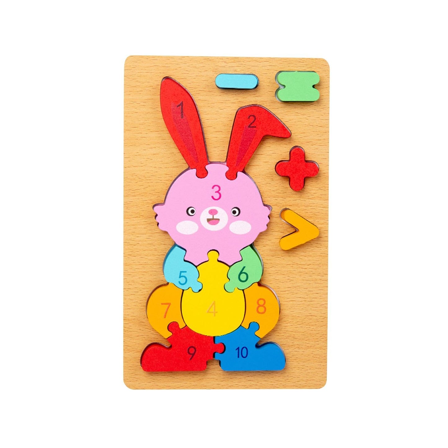 Ilsmysutra Number Puzzle Montessori Toys For 3 Year Old For Preschool Fine Motor Skills Rabbit