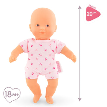 Corolle Mini Calin Soft Baby Doll - Pink - 8' Soft-Body Doll, Vanilla-Scented, For Kids Ages 18 Months And Up