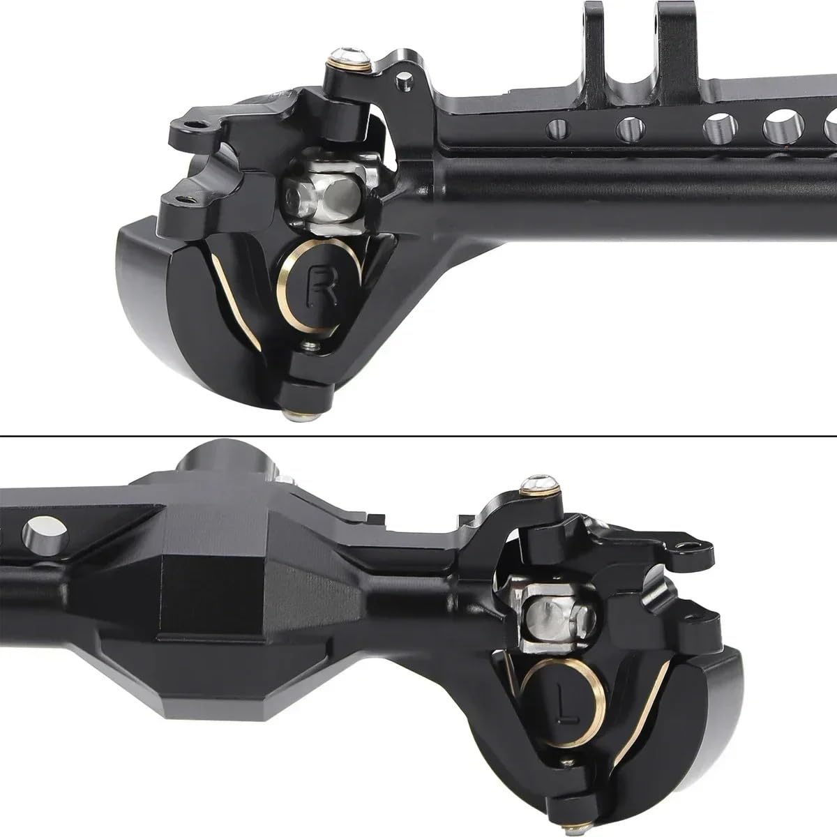 G.T.R RC F10 Axle Brass Weights Rear Portal Cover for 1/10 RC Crawler, Metal, 191.2g Upgrade for Vanquish VRD VS4-10