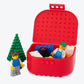 Building Blocks Toy Storage & Display Boxes With Baseplate Top, Portable Travel Case, Holds Small Parts, Minifigures, Bricks, Sn