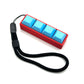 Four-Button Clicky Mechanical Switch Fidget Toy | Stim Toy, Stress Relief, Adhd (Red Base, Baby Blue Keycaps)