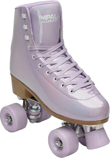 Impala Rollerskates Girl'S Impala Quad Skate (Big Kid/Adult) Lilac Glitter 6 (Us Men'S 4, Women'S 6) M