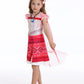 Wonderbabe Princess Costume For Girls Adventure Outfit With Cape Fashion For Pretend Play Dress Up Kids Birthday Christmas Gift