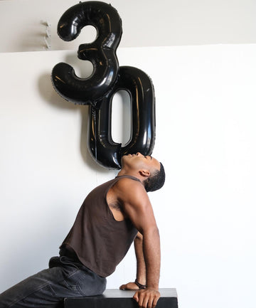 Black Number Balloon 40 Inch, 0 Number Balloons, 10 20 30 40 50 60 70 80 Numbers Balloon Birthday Decorations, Black Party Suppl