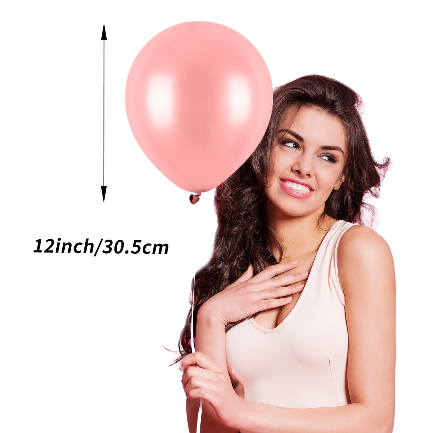 Rose Gold And Pink Balloons, Blush Pink Metallic Rose Gold Balloons Retro Pink Pastel Pink Rose Gold Confetti Balloons For Girls
