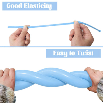 100 Pcs 260 Long Balloons (Pastel Blue Balloons)