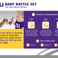 Babyfanatic Wood Rattle 2 Pack - Ncaa Lsu Tigers - Officially Licensed Baby Toy Set
