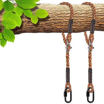 Seleware Tree Swing Ropes Hammock Chair Straps Hanging Kit, Length Adjustable Nylon Rope Holds To 1000Lbs, Perfect For Playgroun
