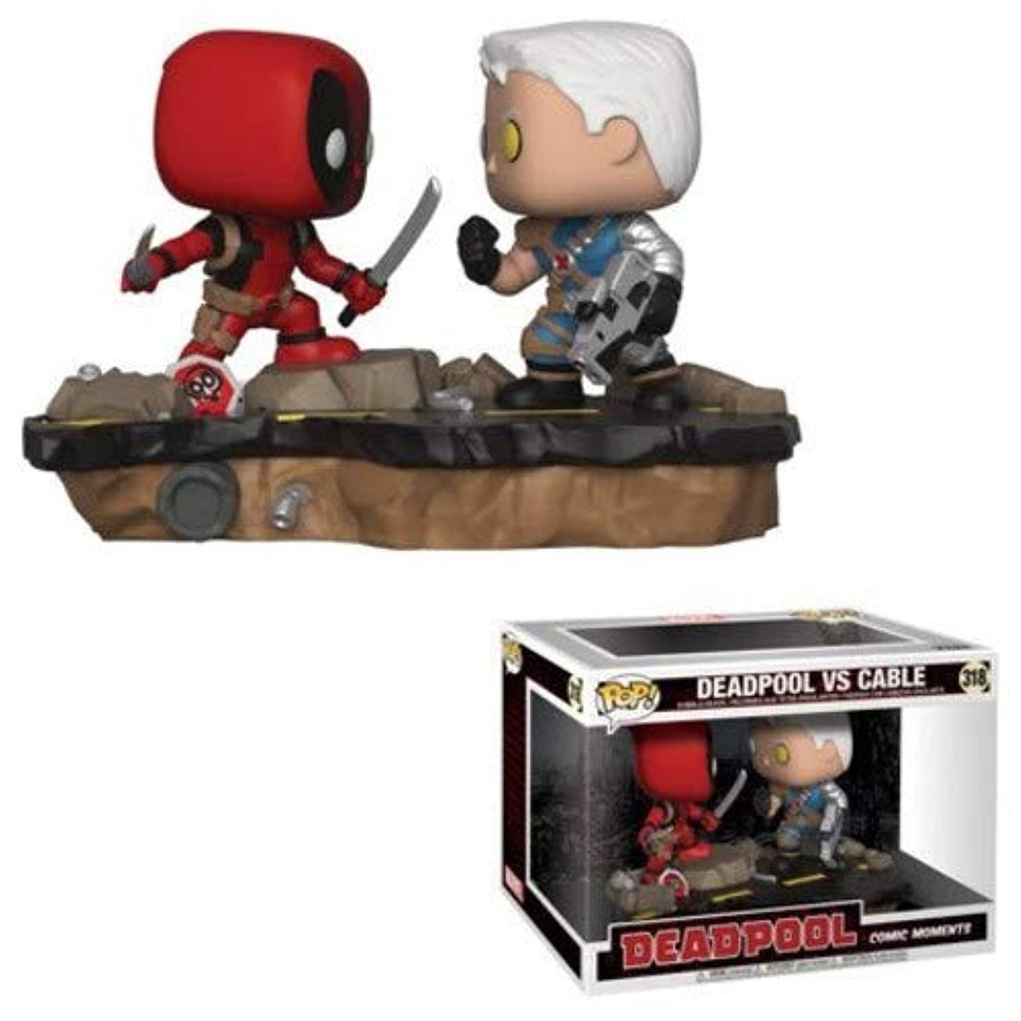 Funko Pop Marvel: Comic Moments - Deadpool Vs Cable Vinyl Figure