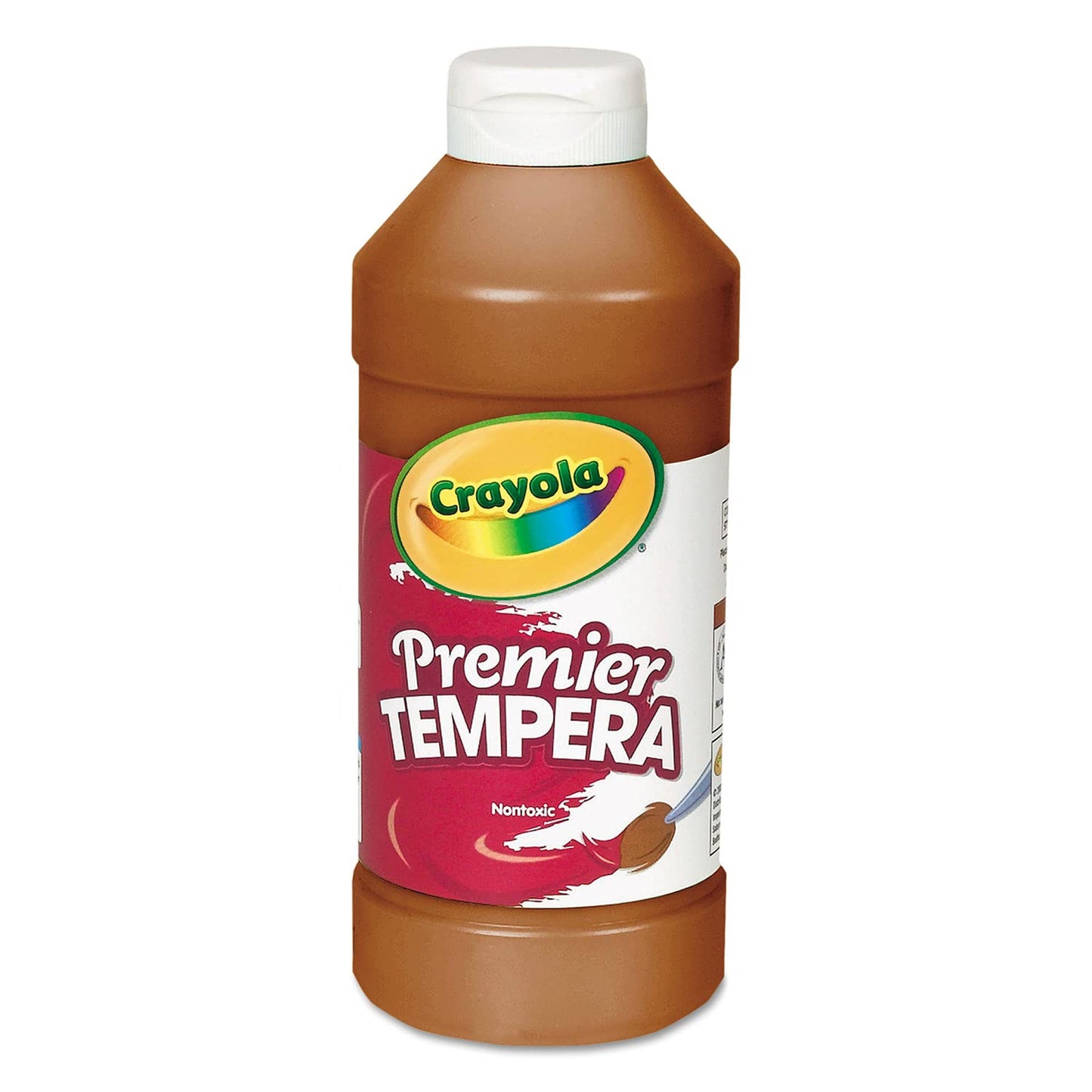 Crayola 541216007 Premier Tempera Paint, Brown, 16 oz