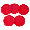 Glamorway Pack Of 5 Red 2-Inch Mini Air Hockey Table Pucks (2.5-Inch)