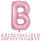 40 Inch Pink Letter Balloons, Large B Letter Balloons Foil Helium Balloon, Foil Big Single Alphabet B Balloon, Pink Letters for 