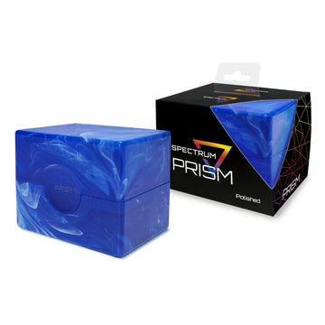 Bcw Spectrum Prism Deck Case - Apatite Blue - 1 Ct | Secure Snap Closure Card Deck Case | Fits 100 Double-Sleeved Cards | Tradin