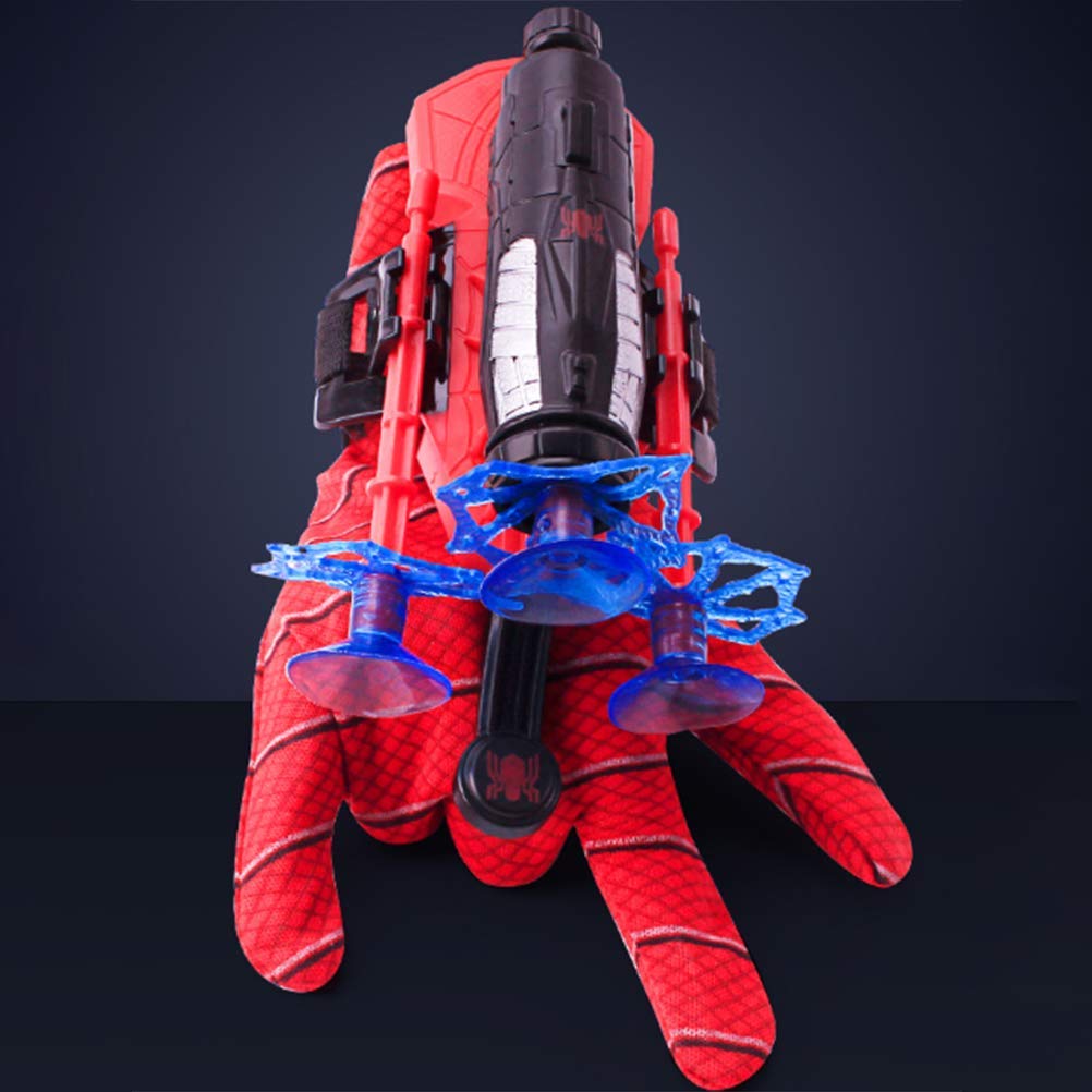 Keivon Spider Gloves Man Web Shooter For Kids, Launcher Spider Kids Plastic Cosplay Glove Hero Movie Launcher Wrist Toy Set Funn