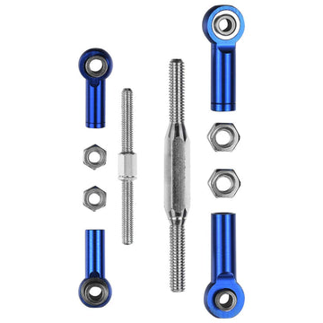 7-Pack Adjustable Alloy Turnbuckles Aluminum Camber Toe Links Set for 1/10 Traxxas Slash 2WD RC Truck Upgrade Hop-Up Parts