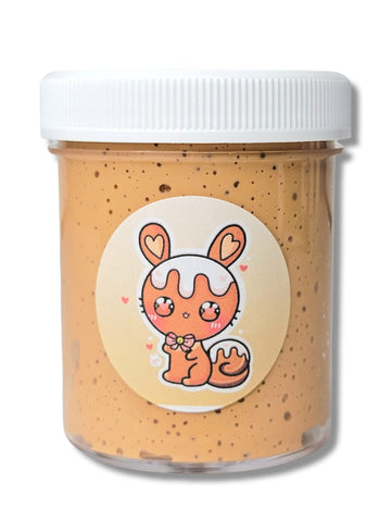 Cinnamonbun Snow Fizz Handmade Scented Crunchy Slime 4Oz - Hoshimi Slimes
