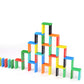 Bulk Dominoes Plastic Bulk 100pcs - Building and Stacking and Chain Reaction Toppling STEAM Toy Blocks for Kids (Classic Mix)