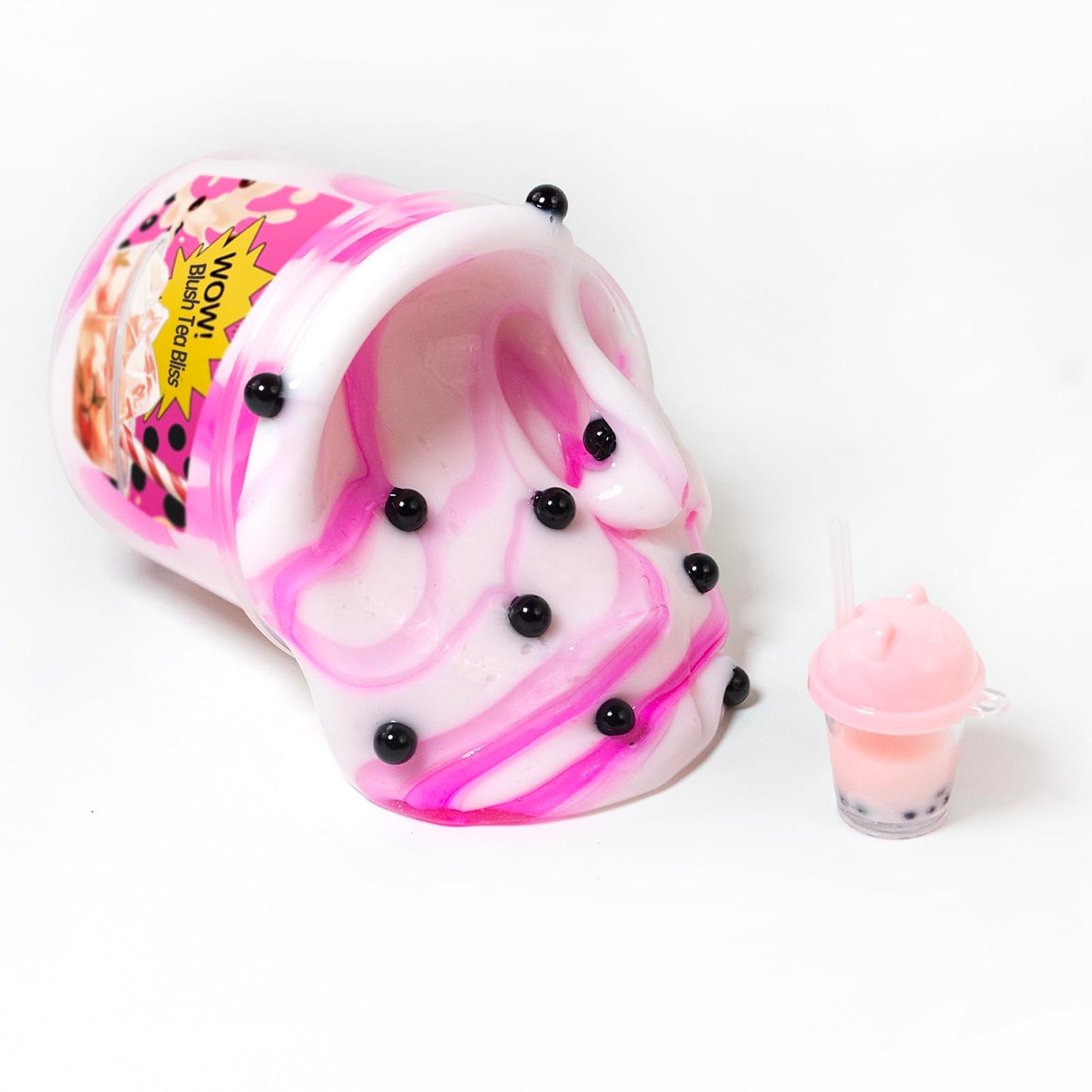 Tototang Slime-Pink Bubble Tea Themed Slime(7Oz) - Thick And Glossy Textured Slime - Handmade Slime - Asmr Slime