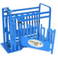 Little Buster Toys Squeeze Chute - Priefert Squeeze Chute With Sliding Gates In Blue, 1/16Th Scale