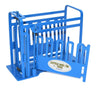 Little Buster Toys Squeeze Chute - Priefert Squeeze Chute With Sliding Gates In Blue, 1/16Th Scale