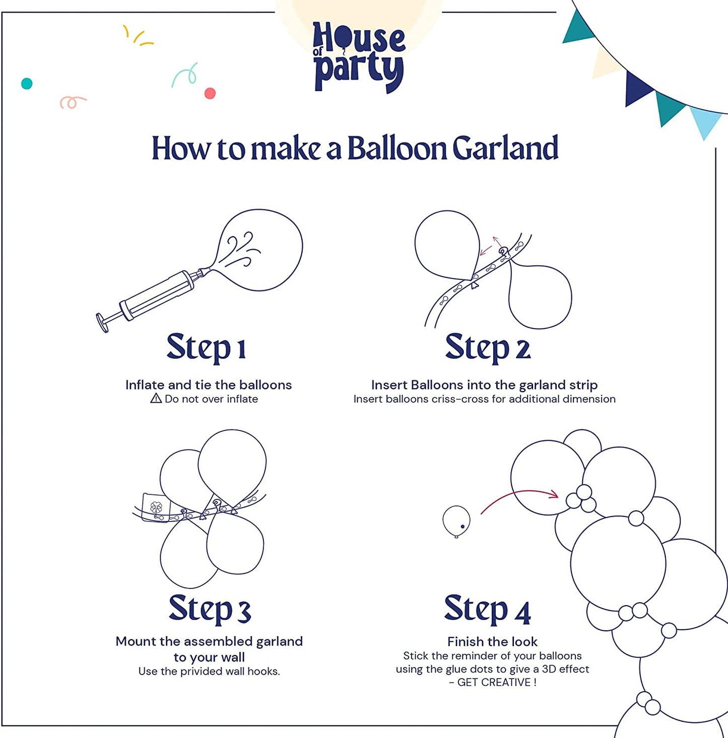 HOUSE OF PARTY Purple Balloons Garland Kit - Light Purple Balloon Arch, Rubber Material, Perfect for Easter, Graduation, Birthday, Wedding Decor